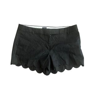 J. Crew Black High Waist Scalloped Shorts Size 14